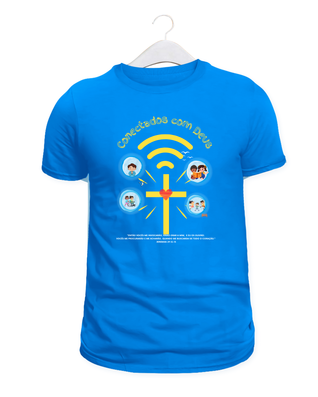 Adults Blue Short Sleeve T-shirt