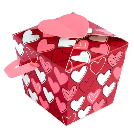 Heart Print Treat Boxes Valentines mini boxes (pack of 4)