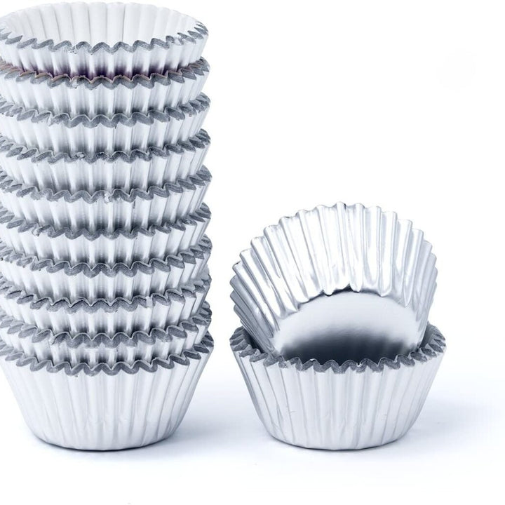 Silver mini baking cups (pack of 50)