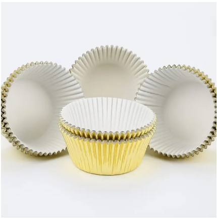 Golden mini baking cups (pack of 50)