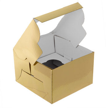 Gold Cupcake Boxes single (pack of 3)