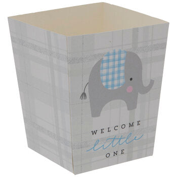 Blue and gray Elephant favor boxes (pack of 4)
