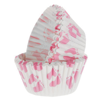 Pink Baby Feet Baking Cups (pack of 25)